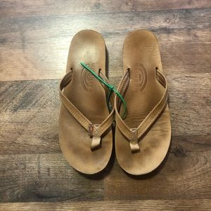 Rainbow Leather Flip flops